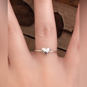 Taxco Sterling Silver Ring: Heart Handmade Minimalist Jewelry,  Mexican jewelry